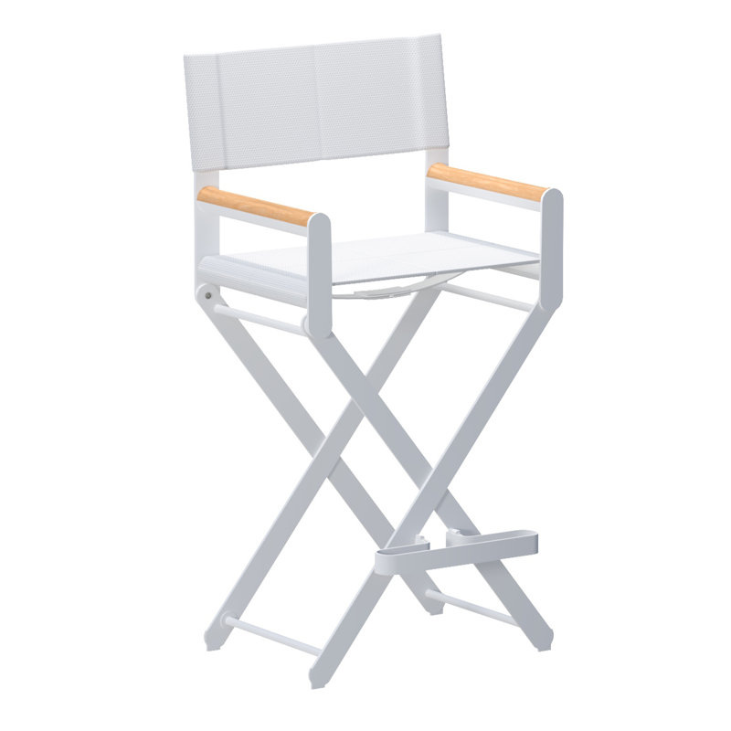 OSKAR - Tabouret de bar - Structure blanc mat - Siège blanc