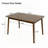 47-Inch Solid Wood Rectangular Dining Table