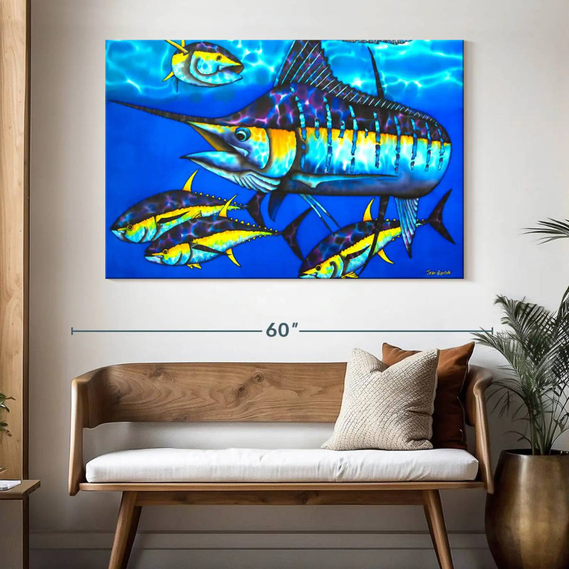 Brampt majestueux bleu, H 34 po x l 51 po