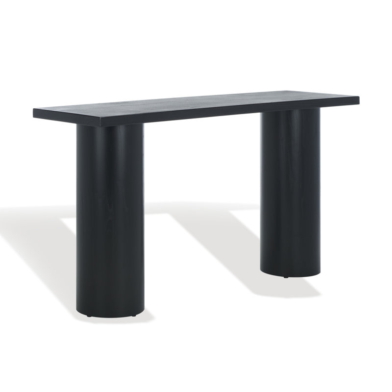Console en bois massif Dorinne, Noir