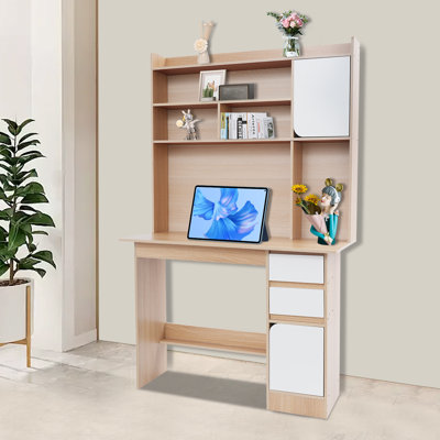 Bureau d'ordinateur à domicile avec tiroirs