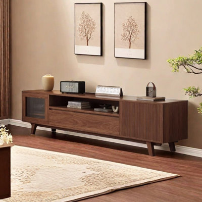 Retro design solid wood TV cabinet