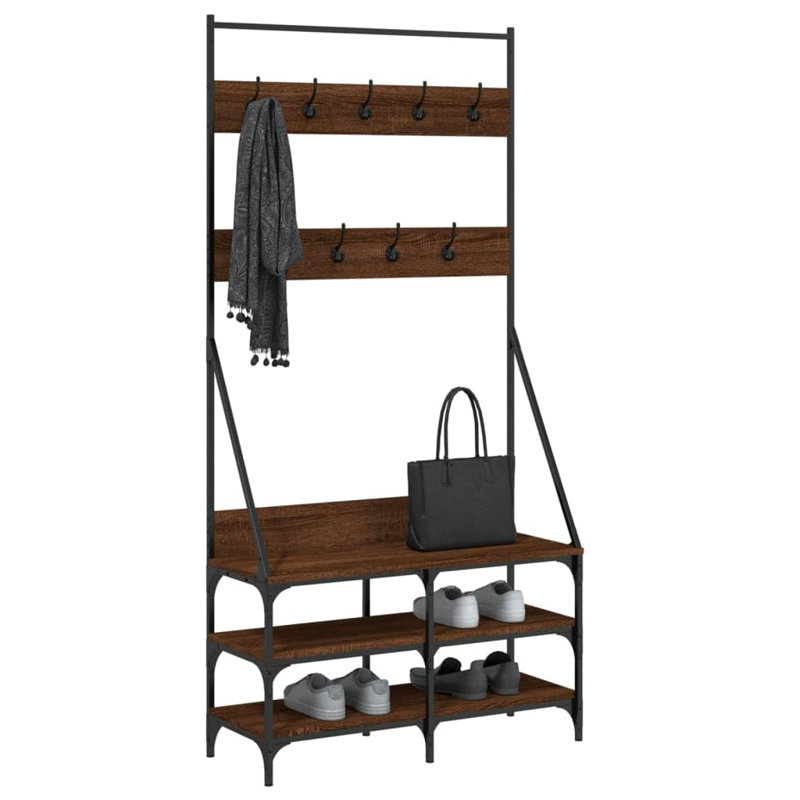 Annelene Hall Tree 90cm Wide, Brown/Black