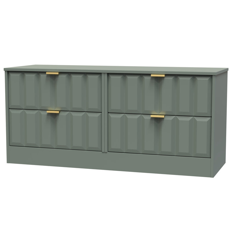 115cm W 4 - Drawer Chest of Drawers, Reed Green