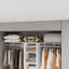 Système d'organisation 96 po, rangement pour garde-robe 8 pi avec 3 tablettes réglables, 3 tringles extensibles et 3 tiroirs, porte-vêtements intégré, L 96 po x l 16 po x H 82 po, charge 1000 lb