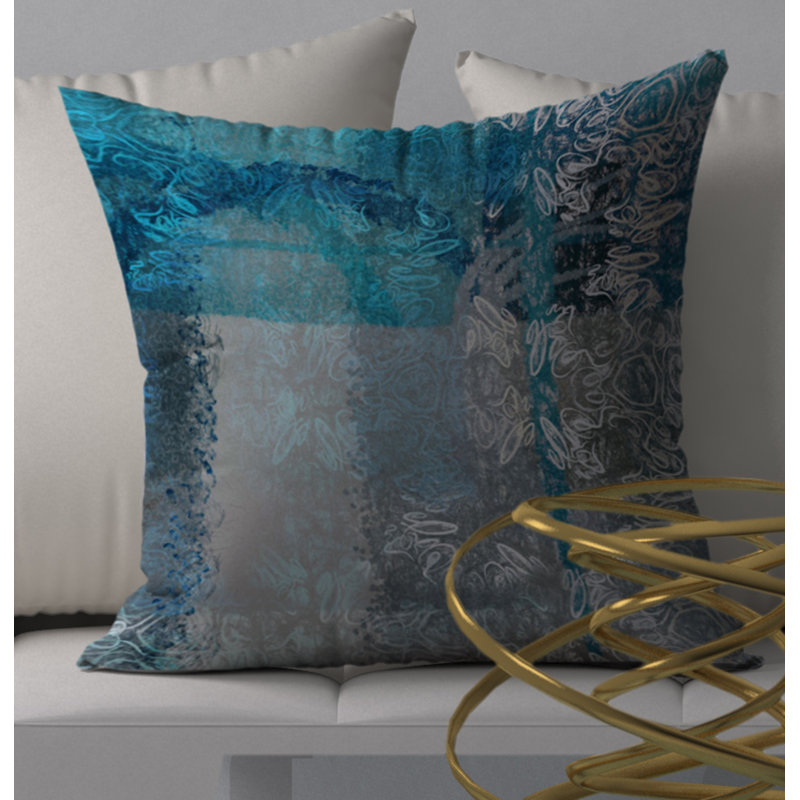 Housse de coussin décorative carrée en sécurité attrayante et insert, 18 po x 18 po