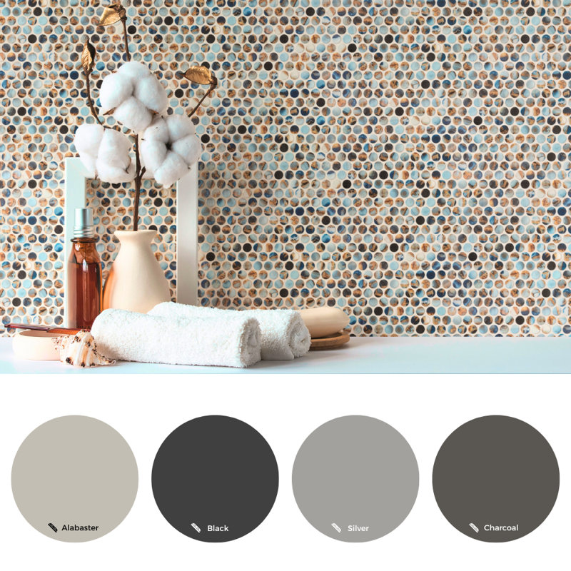 Eterna 1" x 1" Glass Mosaic Wall & Floor Tile