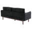 Causeuse en chenille noire confortable et moderne pour la maison