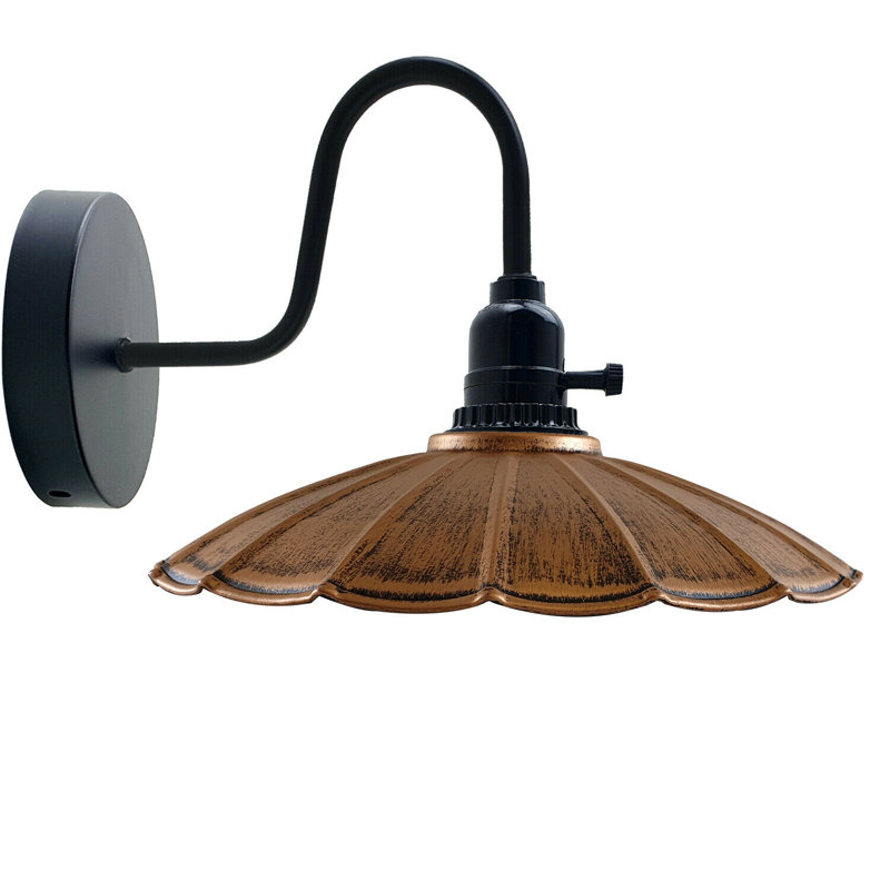 Langston Armed Sconce, Brushed Copper