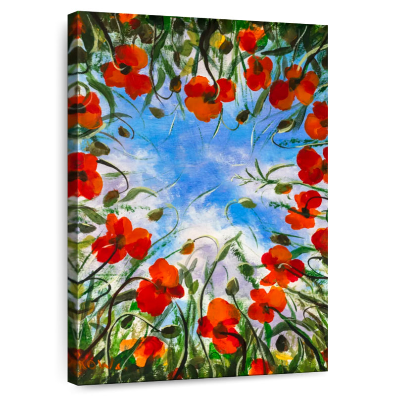 Harnek Springtime Red Poppies, 48" H x 32" W