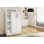 Armoire polyvalente, blanche, 35,4 x 55,1 x 11,6 pouces | 100% panneau de particules enduit de mélamine, épaisseur: 0,7 pouce | Nombreuses tablettes, fixation murale, design moderne pour la maison et le bureau