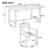 5-Piece Outdoor Acacia Wood Outdoor Dining Set Of 4,59.06-Inch Rectangular Table With Umbrella Hole-1203240310