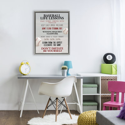 Baseball Life Lessons Floating Frame, design by Kim Allen