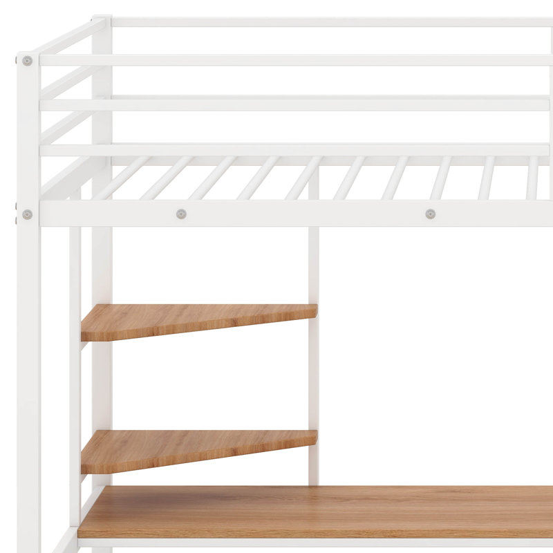 Lit mezzanine enfants aires, Blanc, Lit simple