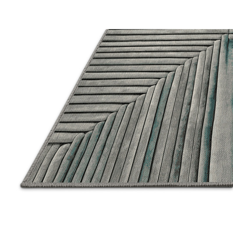Tapis gris lavable à la machine GSIX03650, Rectangle 6 pi x 9 pi