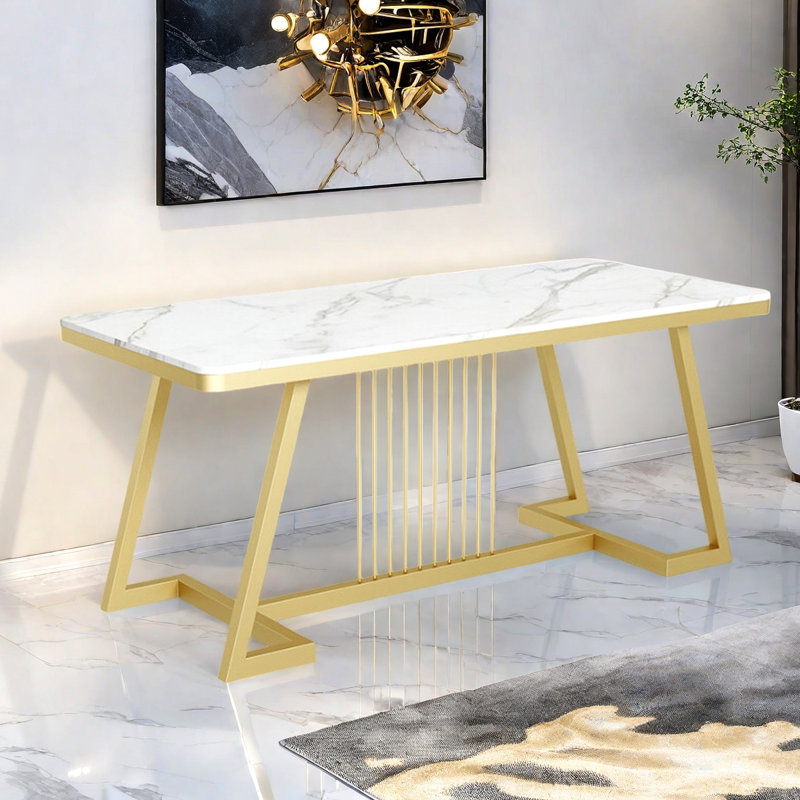Table de salle à manger Nordic, H 29,53 po x L 31,50 po x l 86,61 po