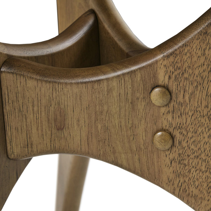 Table brune triangulaire - Placage en bois, pieds en contreplaqué, finition plaquée sur les côtés, assemblage requis