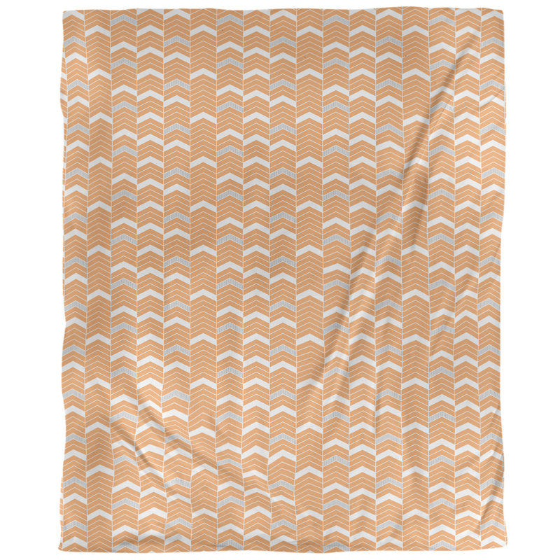 Housse de couette simple Rhonda, Orange et gris, Housse de couette pour grand lit, Microfibre