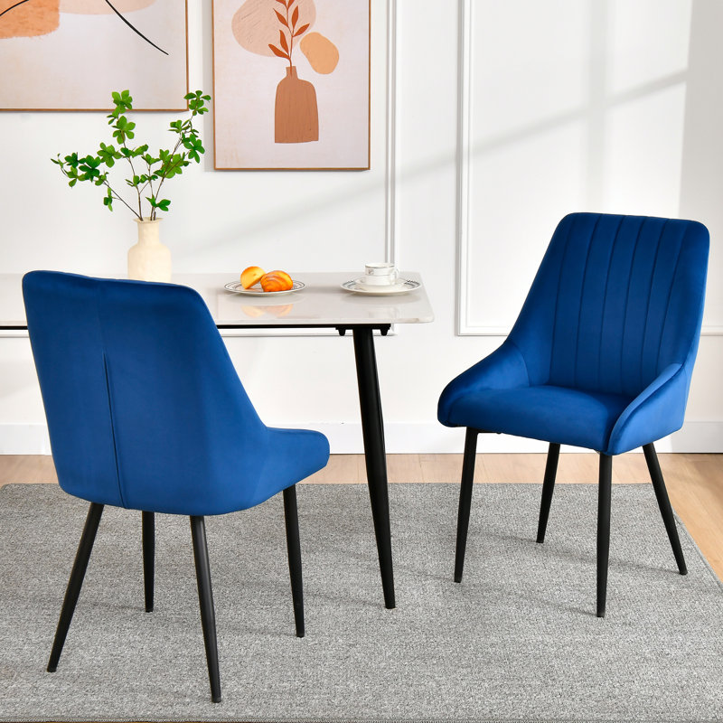Chaise de salle à manger Girton, Bleu foncé