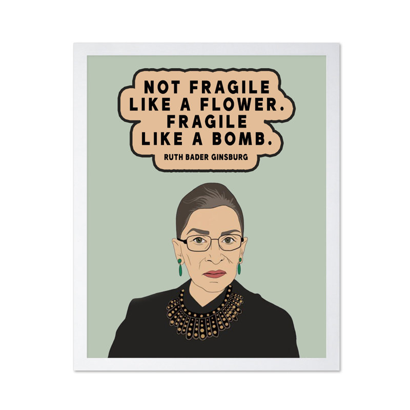 «Fragile Like A Bomb No1», Poster, White Framed, 16"H x 20"W