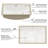 TOBILI 15.75'' White Ceramic Rectangular Bathroom Sink with Overflow