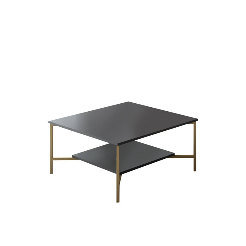 Abdelrahman Coffee Table, Anthracite/Gold