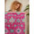 Premium 100% Cotton Area Rug, 23.6 x 39.4 inches | Antibacterial, Non-Slip PVC Underside, Soft Pile Height: 0.4 inches, Total Thickness: 0.3 inches | Machine Washable, Durable Dot Base, Elegant White, Cream, Pink & Blue Design-112936903