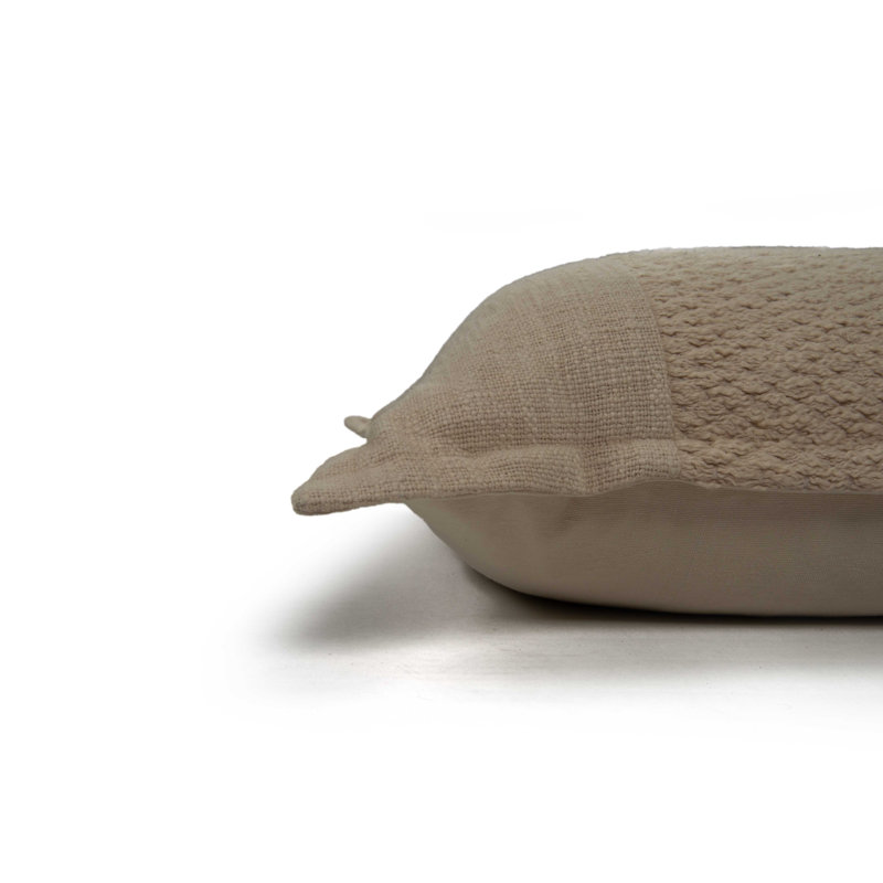 Coussin en coton Colombe, Beige