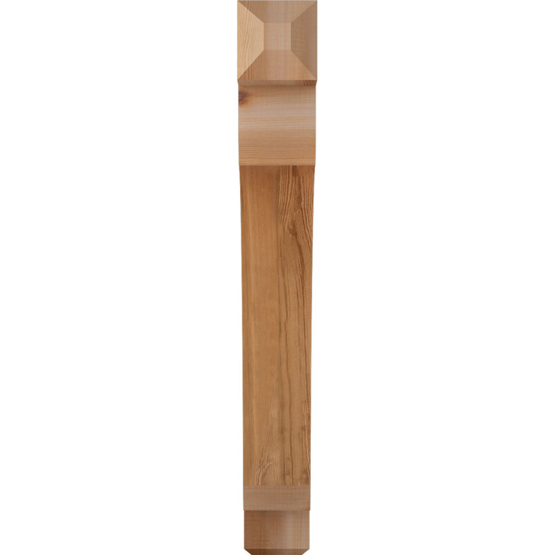 H Support en bois / corbeau, Western Red Cedar (Smooth), H 32 po x l 3,5 po x P 24 po