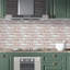 14cm W x 28cm L Aluminum Peel and Stick Subway Tile