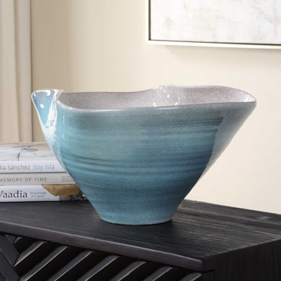 Bol en céramique Uttermost Blue Crest