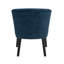 Fauteuil gai bleu marine - compact et gai. Revêtement 100% bouclé. Pieds en bois. Dossier élégant. Chaise à assemblage rapide, Joy Joyful. Tissu doux. Cadre en bois massif. Moderne sans effort