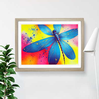 Dragonfly Splash Vol.1 Abstract 1 Piece Single Picture Frame Wall Art