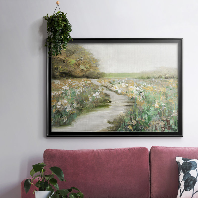 " Quiet Meadow ", 14" H x 20" W x 1.5" D, Black