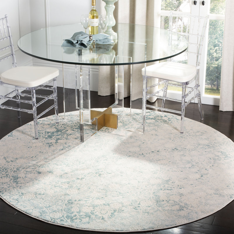 Alpine Performance Abstract Rug, Round 6'7"