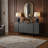 Metal Legs Console With 4 Cabinets-2055037858