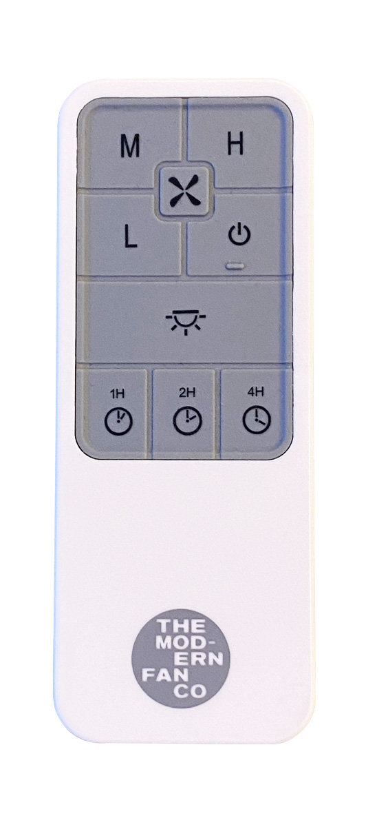 Ball 42'' 4 Blade Ceiling Fan, Aluminum, Handheld Remote Control (2-wire), Gloss White