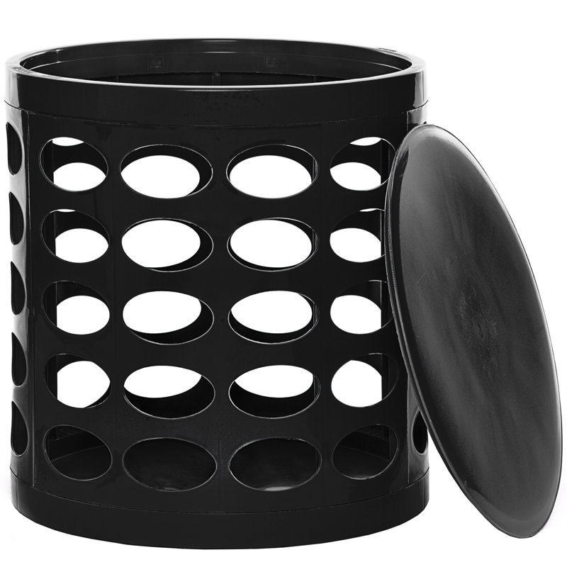 Upholstered Ottoman, Black