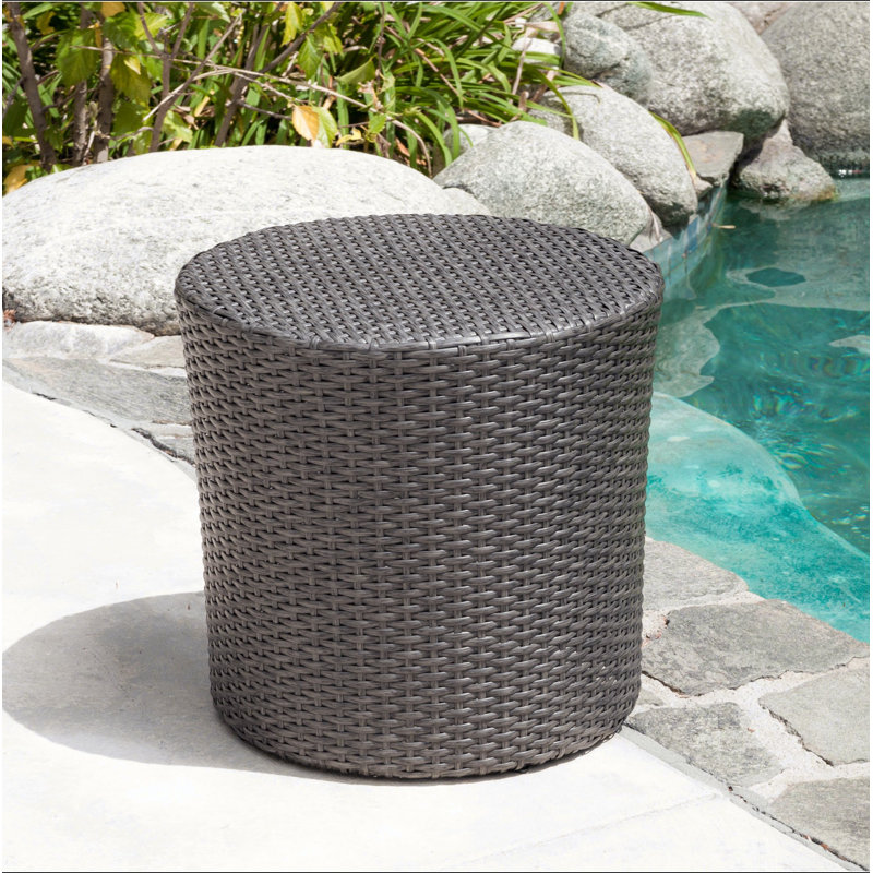 Kingstown Rd Barrel Side Table, Gray