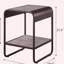 Table d'appoint en béton gris et noir