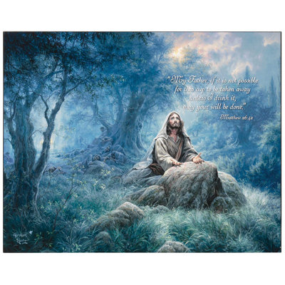 Plaque murale Jesus Gethsemane Matt. 26:42