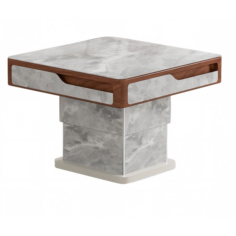Light Luxury Height Adjustable Fully Automatic 3-in-1 Coffee, Mahjong & Dining Solid Wood Table for Chinese Rules