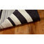 Tapis noir / brun clair en laine / coton tissé à la main à plat à rayures Emek-1629928089