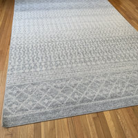 Kenmore Geometric Light Gray/Gray/White Area Rug AllModern Rug Size: Rectangle 7'10 x 10'3