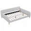 Lit de jour double rembourré pleine grandeur avec 4 pieds de soutien, beige-1485862707-1485862704