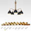 Lustre classique / traditionnel à 5 lumières à intensité variable