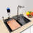 Digital Display Kitchen Sink With Faucet