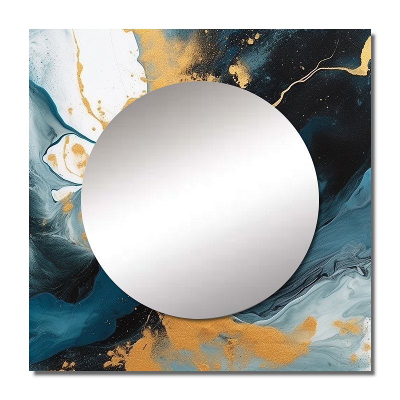 Art mural miroir de salon carré Hinchinbrook, 29 po x 29 po