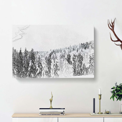 Winter Trees In Abstract - Wrapped Canvas