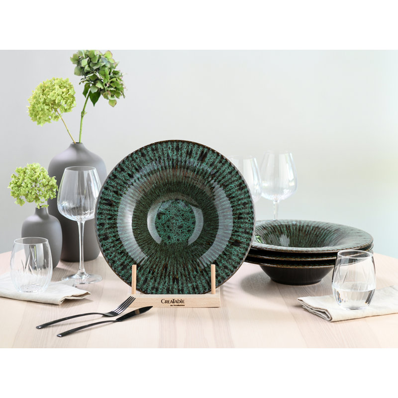 Allegra Magic, Gourmet Plate 4 Pcs, Green